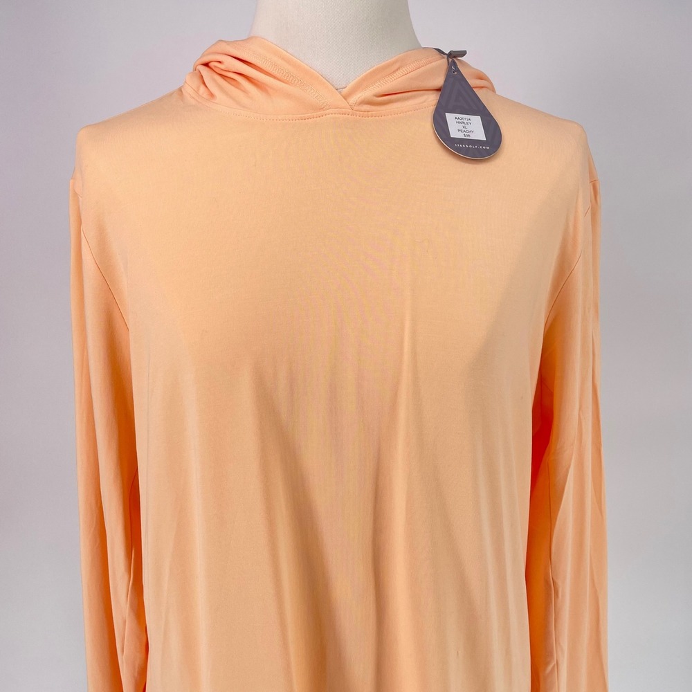 NWT Adair Golf Active‎ Harley Hoodie XL Peach Long Sleeve Thumb Holes Athleisure